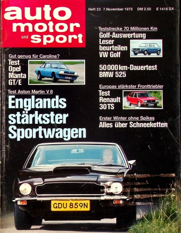 Deckblatt Auto Motor und Sport (23/1975)